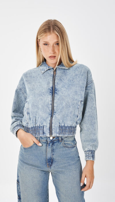 Campera Jean Bomber Kamet Celeste
