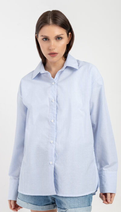 Camisa Poplin Jupiter Celeste