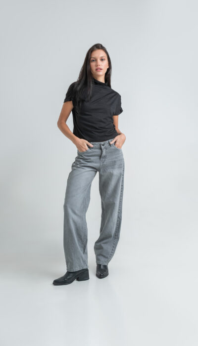 Pantalón Jean Recto Ceres Gris