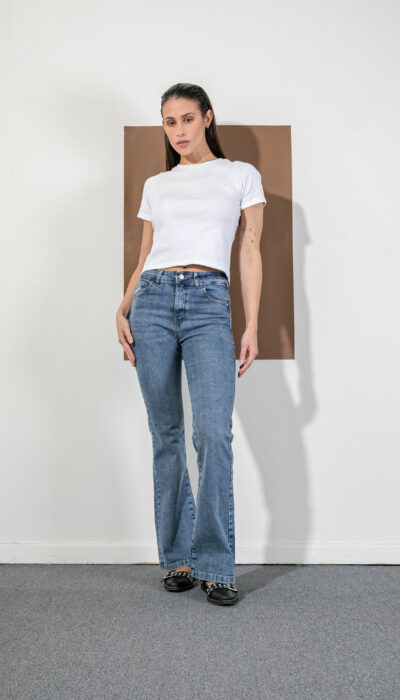 Pantalón Jean Flare Cher Azul