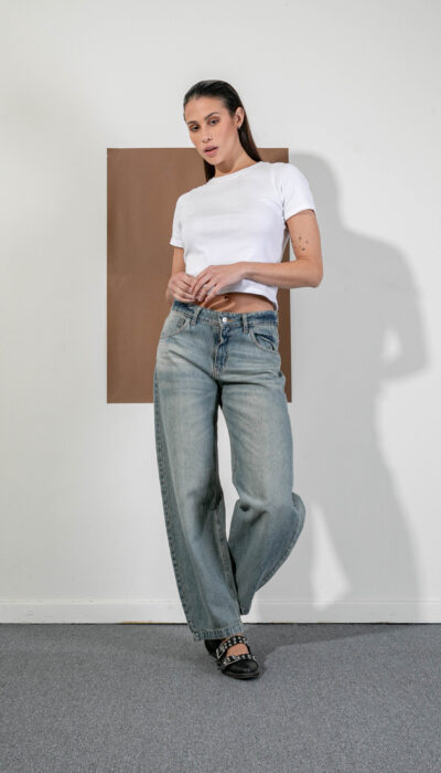 Pantalón Jean Balloon Nathy 2 Celeste