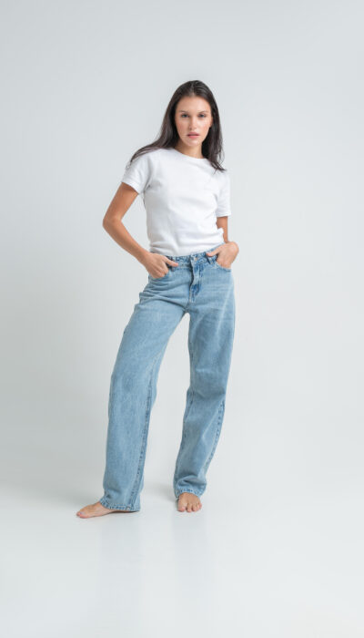 Pantalón Jean Recto Ceres Celeste