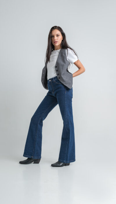 Pantalón Jean Flare Cher 3 Azul