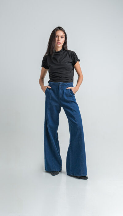 Pantalón Jean Wide Leg Kelly Azul
