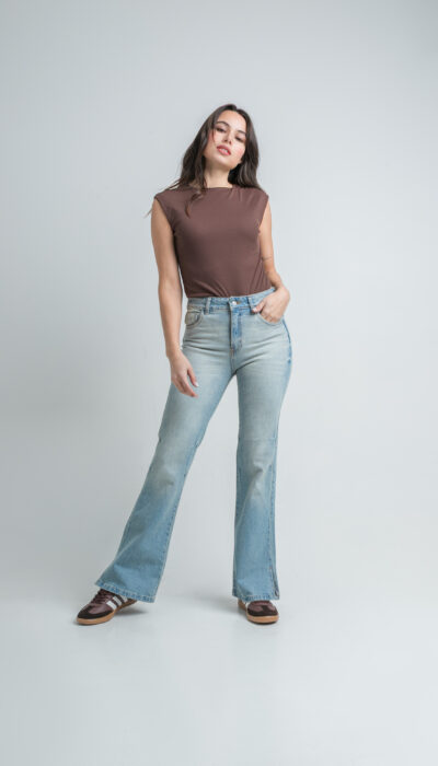 Pantalón Jean Oxford Emilia Celeste