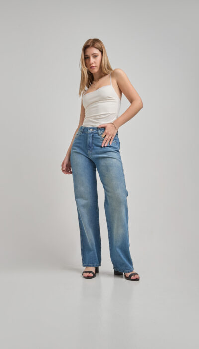 Pantalón Jean Recto Gilda Azul