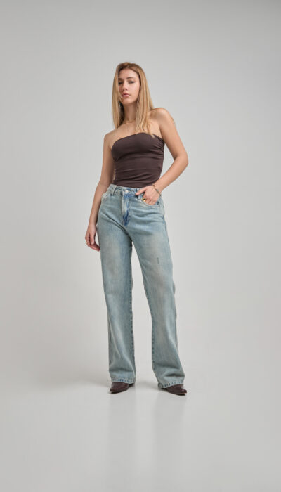 Pantalón Jean Recto Gilda Celeste