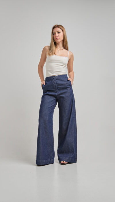 Pantalón Jean Palazzo Sidney Azul Raw