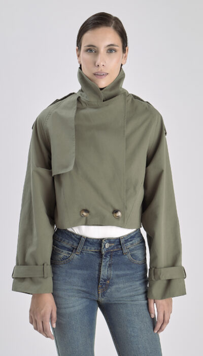 Chaqueta Trench Morioka Verde