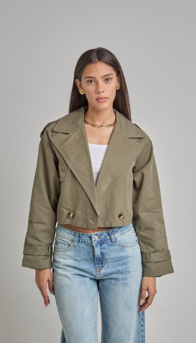 Chaqueta Trench Morioka Verde