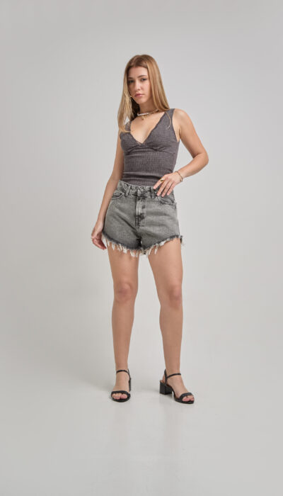 Short Jean Asap Gris