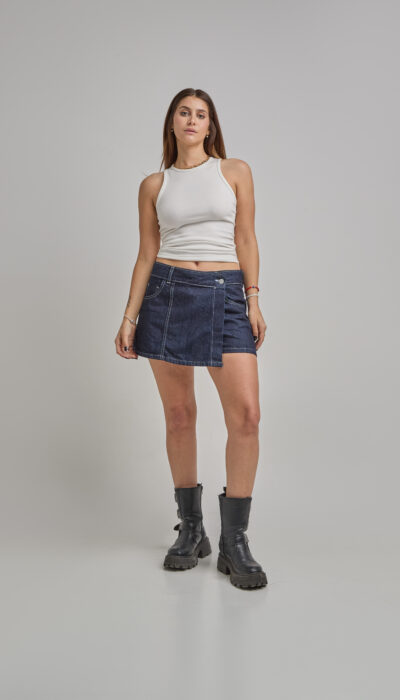 Short Mini Jean Boone Azul Raw