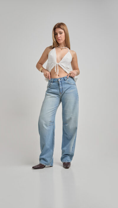 Pantalón Jean Balloon Fredy Azul