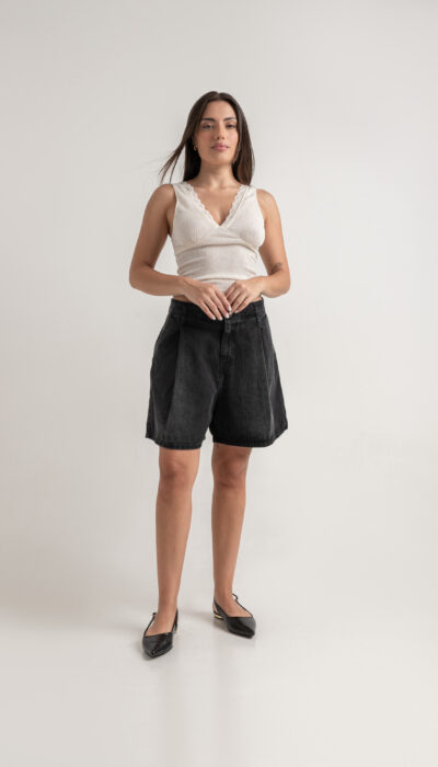 Short Jean Balvin Negro Rayado