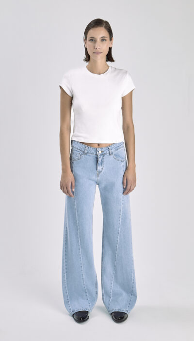 Pantalón Jean Wide Leg Roan Celeste