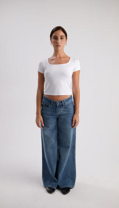 Pantalón Jean Wide Leg Angentina Azul