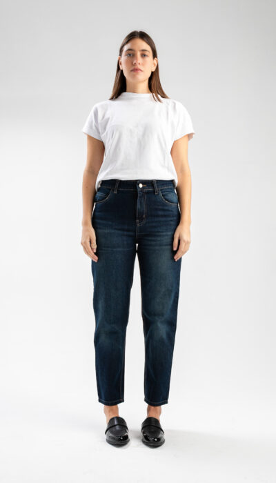 Pantalón Jean Momfit Cerati 6 Azul