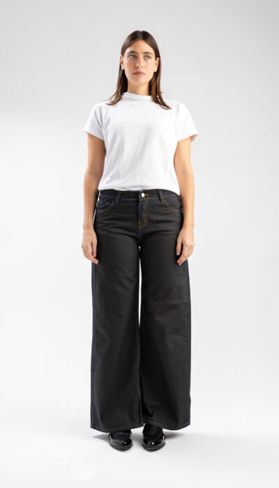 Pantalón Jean Wide Leg Debbie Negro
