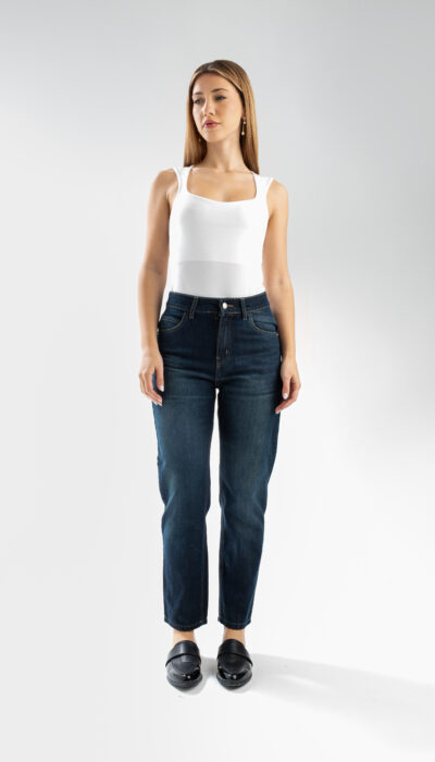 Pantalón Jean Momfit Cerati 6 Azul