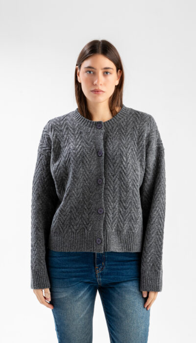 Saco Cardigan Glow Gris