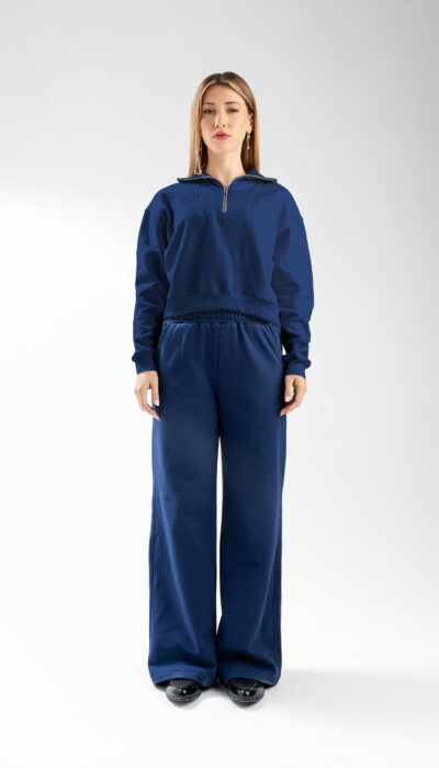 Pantalón Joggins y Buzo Frisado Conjunto Oriana Azul