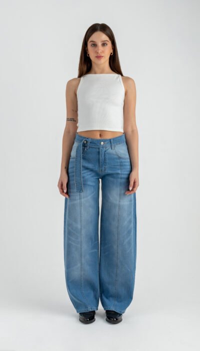 Pantalón Jean Balloon Lily Celeste