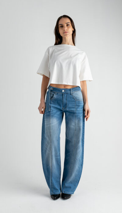 Pantalón Jean Balloon Lily Celeste