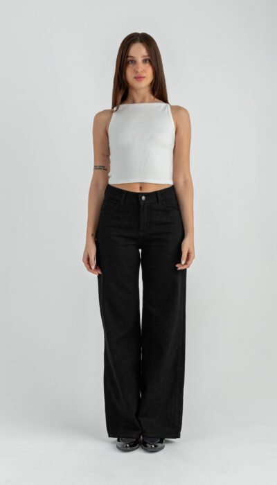 Pantalón Jean Wide Leg Marge Negro