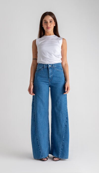 Pantalón Jean Wide Leg Maya Azul